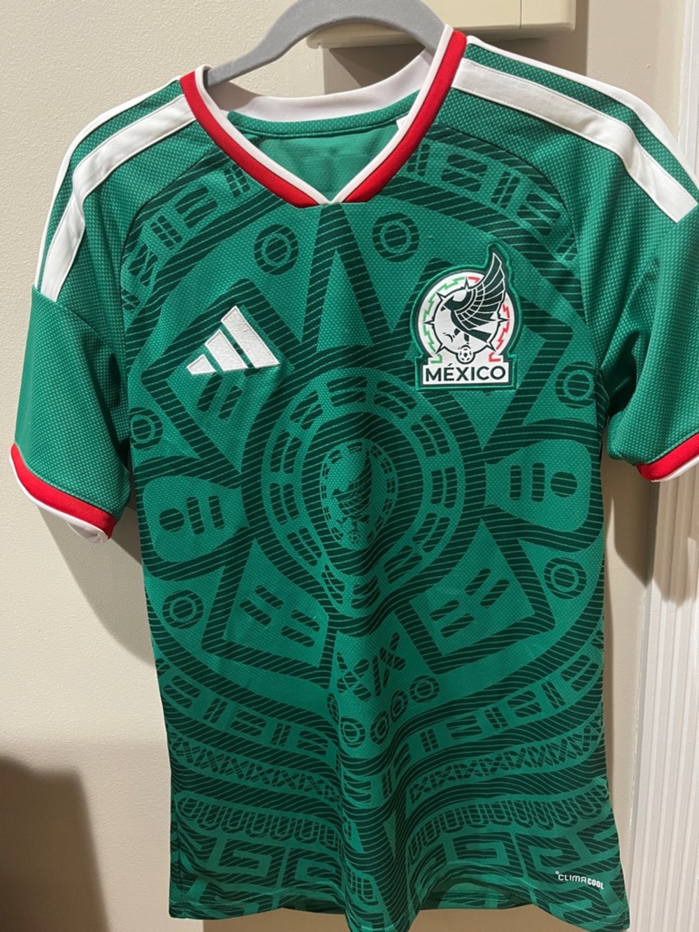 Adidas slim fit Mexico Green Soccer Jersey